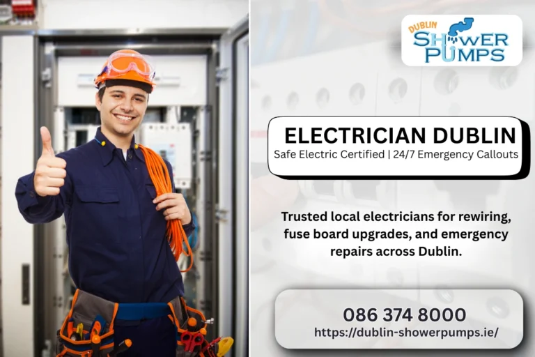 Electrician Dublin – Safe Electric certified electricians providing 24/7 emergency callouts, rewiring, fuse board upgrades, and repairs across Dublin.