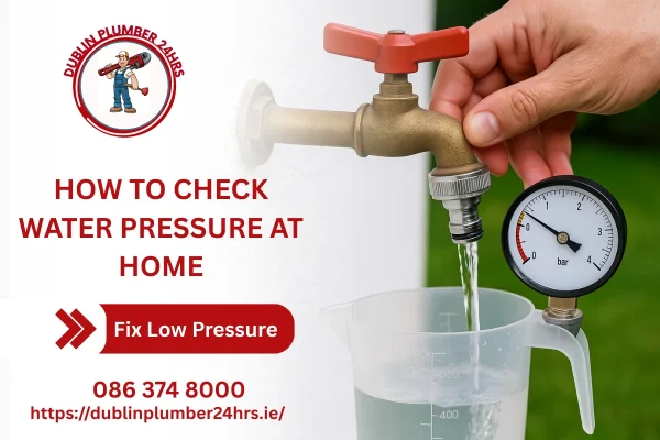 How to check water pressure at home using a gauge on a tap with jug – Dublin Shower Pumps